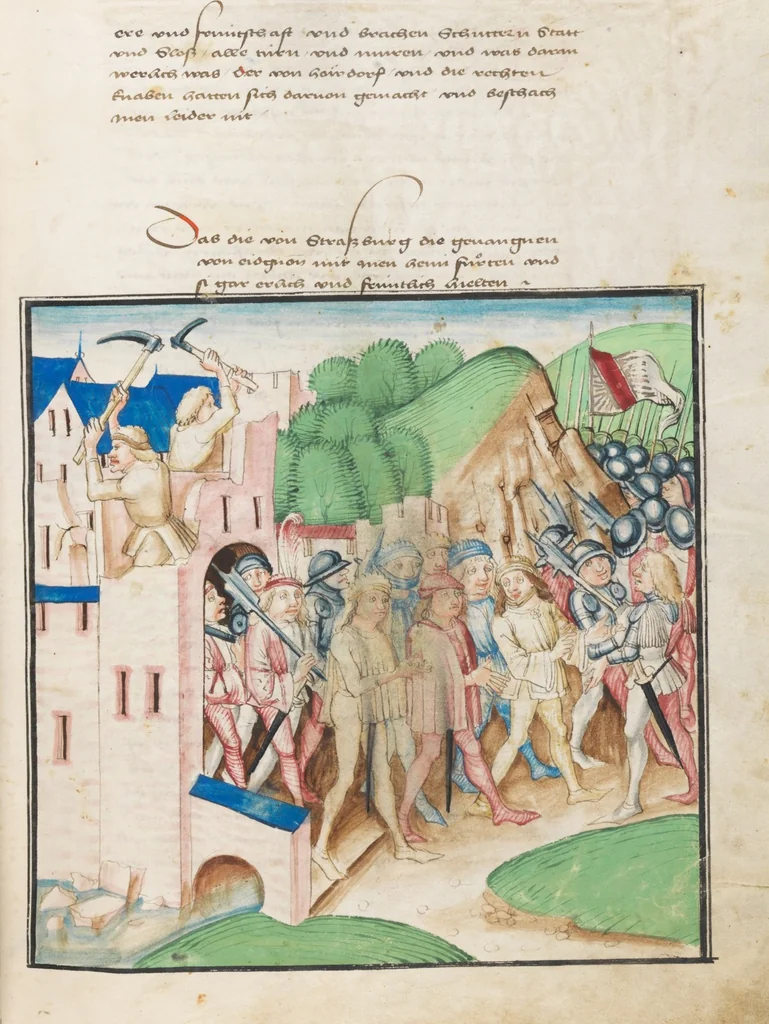 An illustration from Diebold Schilling, Amtliche Berner Chronik, vol. 3, 1478, leaf 155