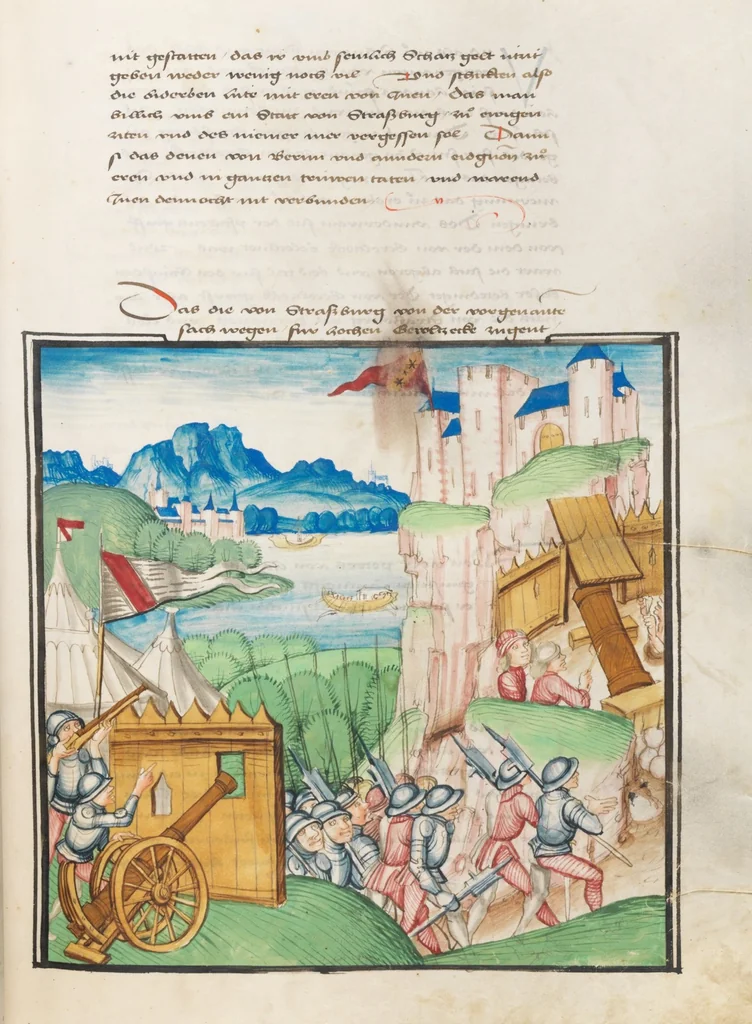 An illustration from Diebold Schilling, Amtliche Berner Chronik, vol. 3, 1478, leaf 157