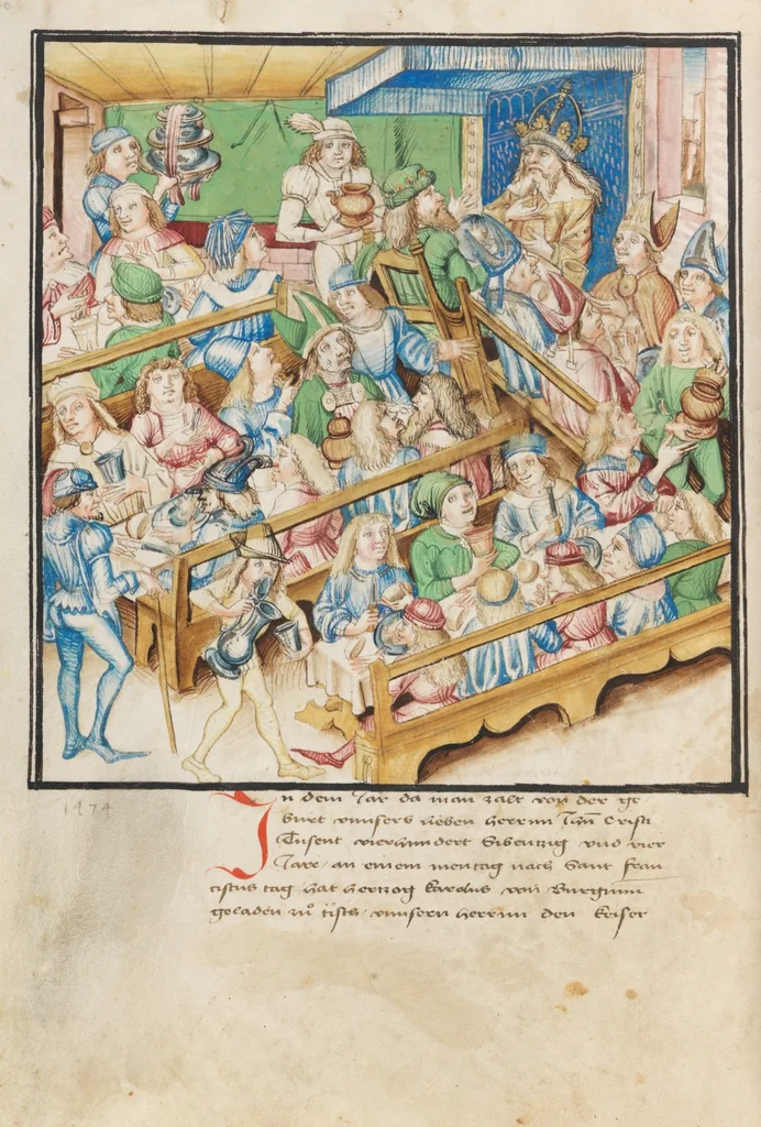 An illustration from Diebold Schilling, Amtliche Berner Chronik, vol. 3, 1478, leaf 174