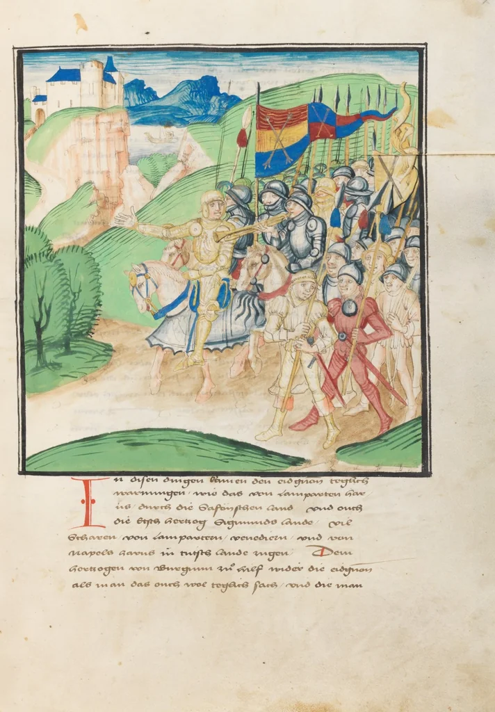 An illustration from Diebold Schilling, Amtliche Berner Chronik, vol. 3, 1478, leaf 207