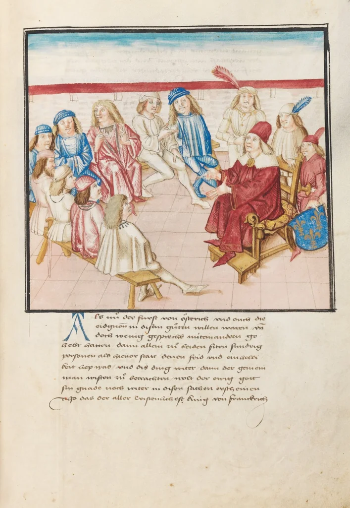 An illustration from Diebold Schilling, Amtliche Berner Chronik, vol. 3, 1478, leaf 217