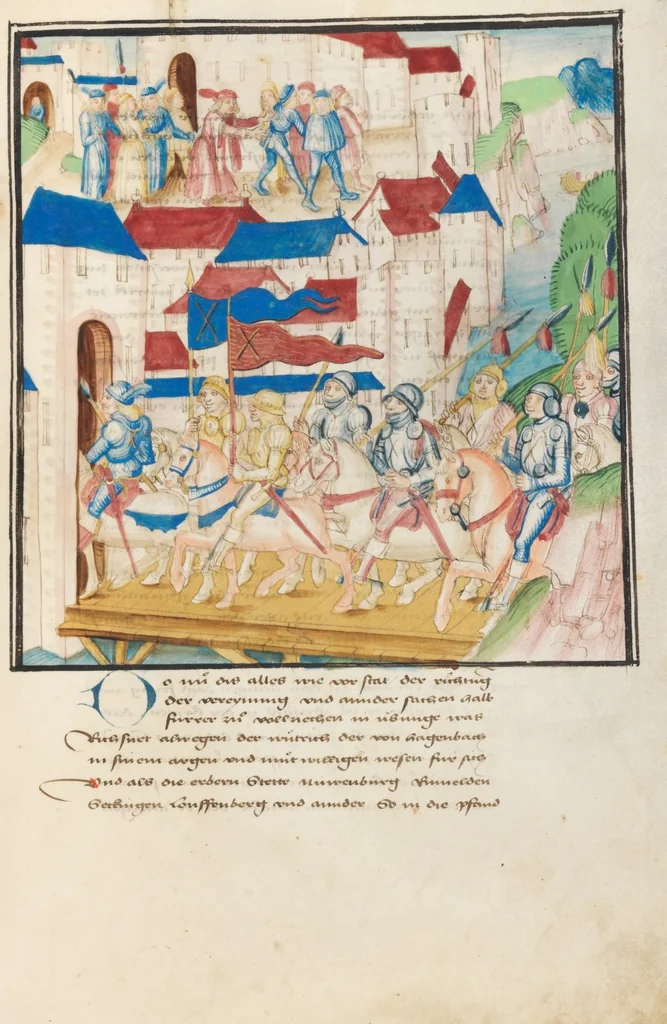 An illustration from Diebold Schilling, Amtliche Berner Chronik, vol. 3, 1478, leaf 227