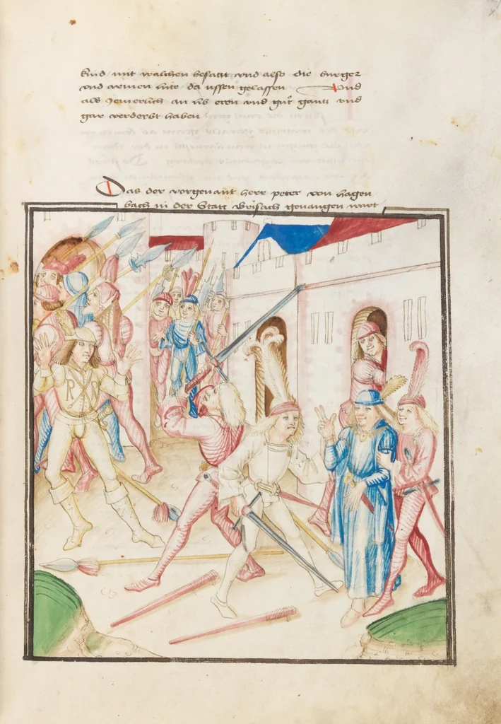 An illustration from Diebold Schilling, Amtliche Berner Chronik, vol. 3, 1478, leaf 231