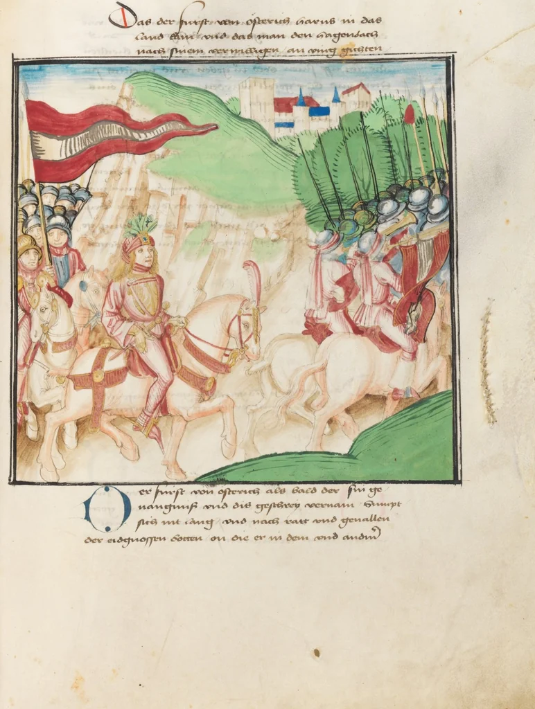 An illustration from Diebold Schilling, Amtliche Berner Chronik, vol. 3, 1478, leaf 237