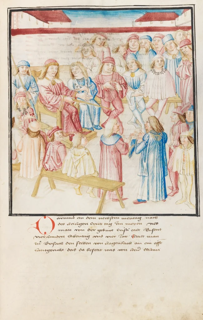 An illustration from Diebold Schilling, Amtliche Berner Chronik, vol. 3, 1478, leaf 241