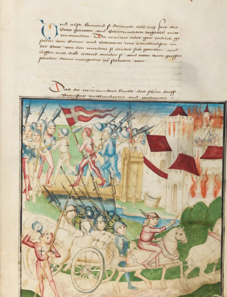 An illustration from Diebold Schilling, Amtliche Berner Chronik, vol. 3, 1478, leaf 25