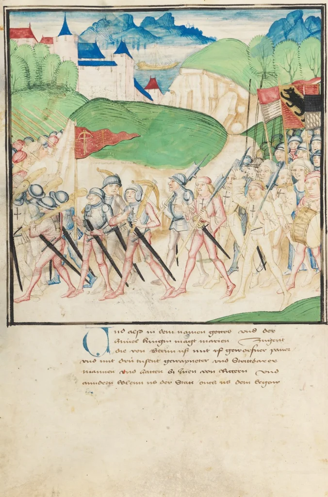 An illustration from Diebold Schilling, Amtliche Berner Chronik, vol. 3, 1478, leaf 280