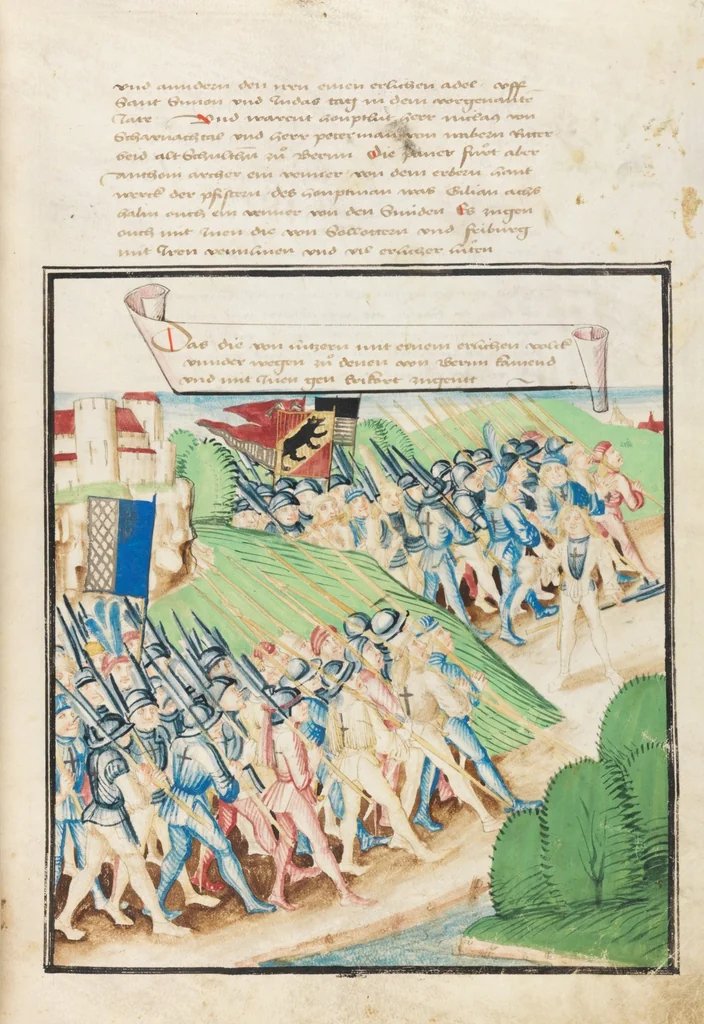 An illustration from Diebold Schilling, Amtliche Berner Chronik, vol. 3, 1478, leaf 281