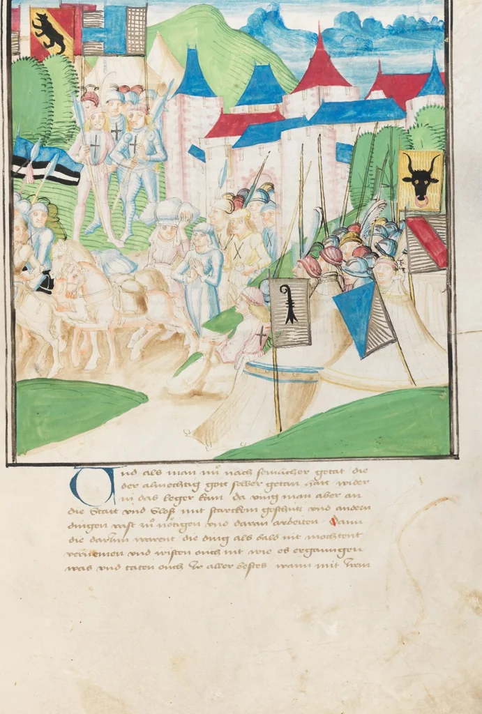 An illustration from Diebold Schilling, Amtliche Berner Chronik, vol. 3, 1478, leaf 295