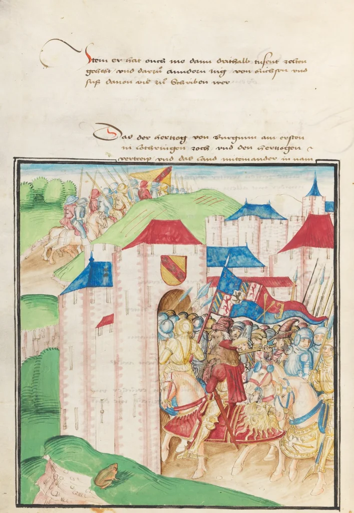 An illustration from Diebold Schilling, Amtliche Berner Chronik, vol. 3, 1478, leaf 334