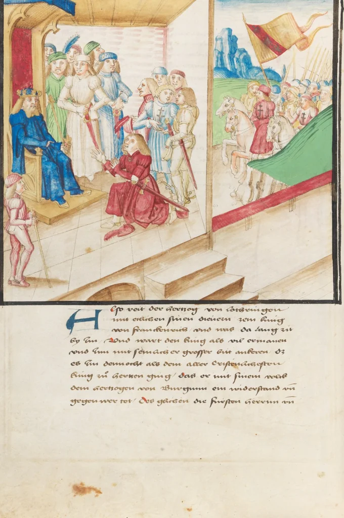 An illustration from Diebold Schilling, Amtliche Berner Chronik, vol. 3, 1478, leaf 336