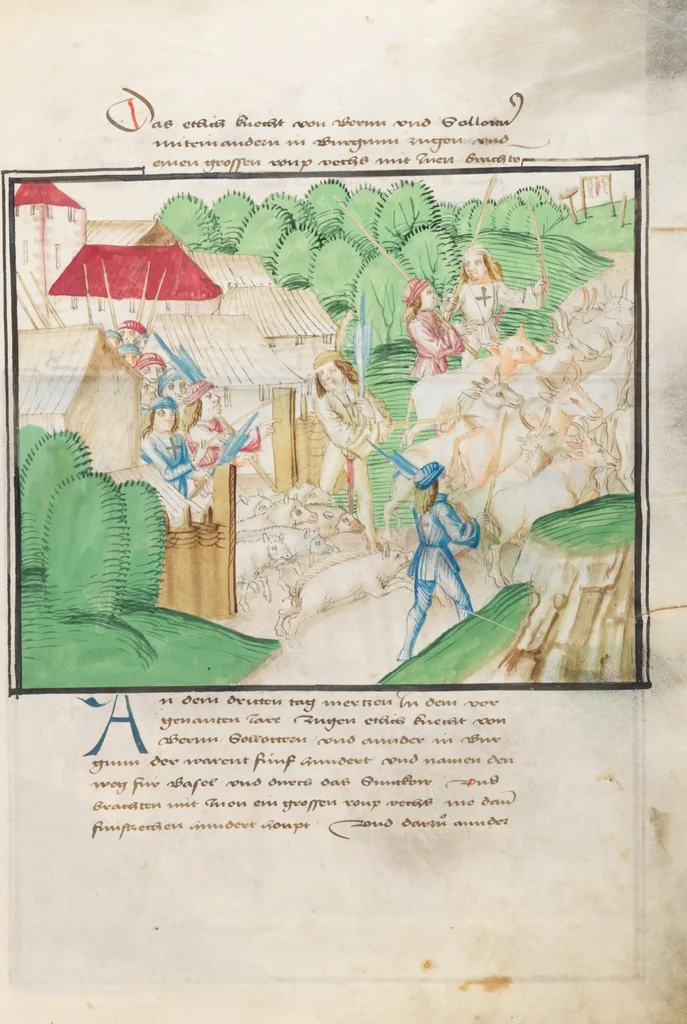An illustration from Diebold Schilling, Amtliche Berner Chronik, vol. 3, 1478, leaf 339
