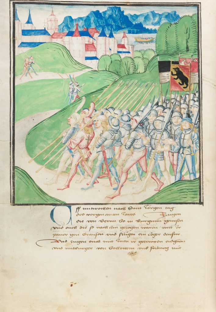 An illustration from Diebold Schilling, Amtliche Berner Chronik, vol. 3, 1478, leaf 356