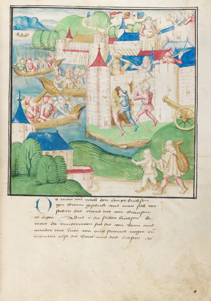 An illustration from Diebold Schilling, Amtliche Berner Chronik, vol. 3, 1478, leaf 361