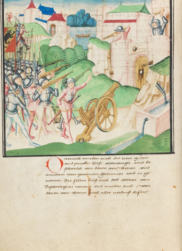 An illustration from Diebold Schilling, Amtliche Berner Chronik, vol. 3, 1478, leaf 364