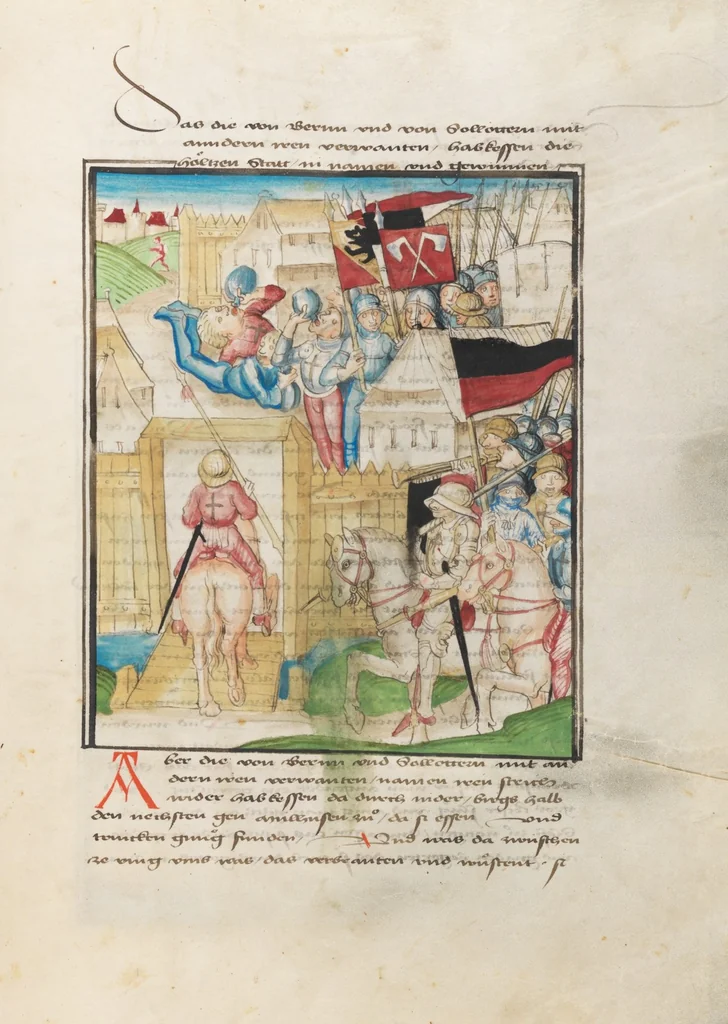 An illustration from Diebold Schilling, Amtliche Berner Chronik, vol. 3, 1478, leaf 37