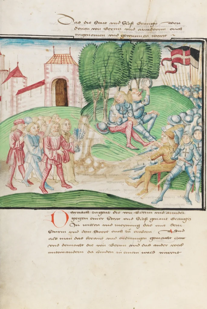 An illustration from Diebold Schilling, Amtliche Berner Chronik, vol. 3, 1478, leaf 412