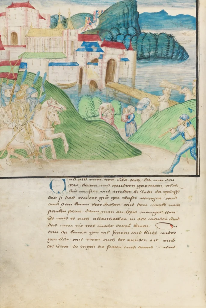 An illustration from Diebold Schilling, Amtliche Berner Chronik, vol. 3, 1478, leaf 414