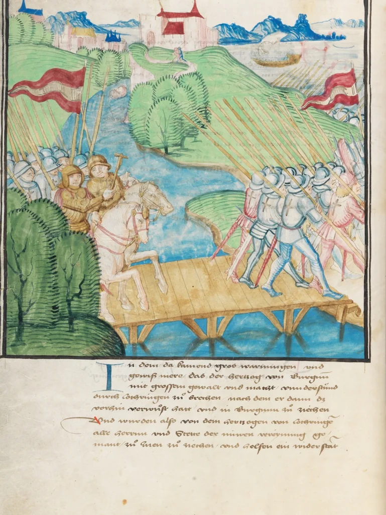 An illustration from Diebold Schilling, Amtliche Berner Chronik, vol. 3, 1478, leaf 422
