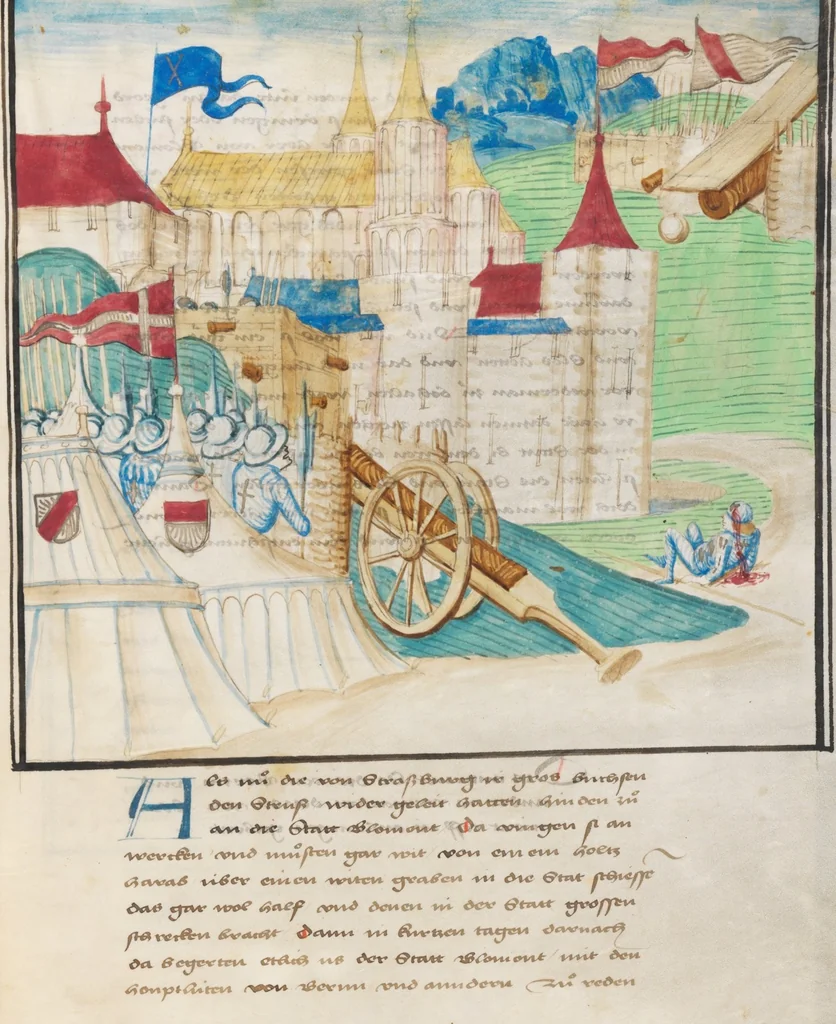 An illustration from Diebold Schilling, Amtliche Berner Chronik, vol. 3, 1478, leaf 435