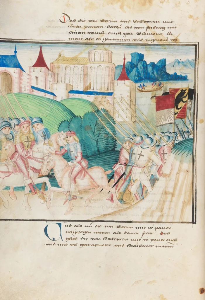 An illustration from Diebold Schilling, Amtliche Berner Chronik, vol. 3, 1478, leaf 440