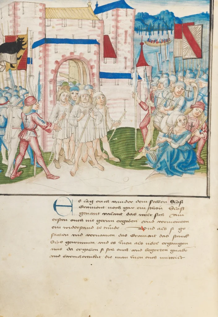 An illustration from Diebold Schilling, Amtliche Berner Chronik, vol. 3, 1478, leaf 452