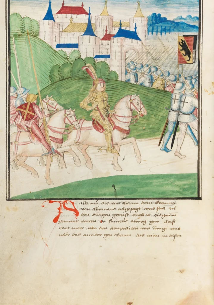 An illustration from Diebold Schilling, Amtliche Berner Chronik, vol. 3, 1478, leaf 494