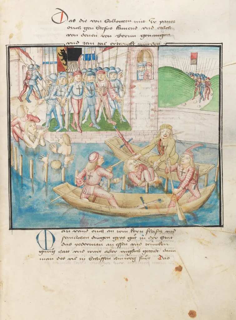 An illustration from Diebold Schilling, Amtliche Berner Chronik, vol. 3, 1478, leaf 505