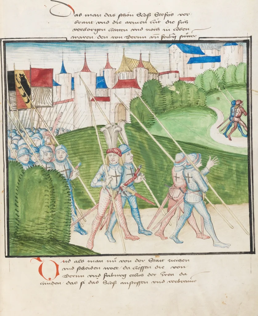 An illustration from Diebold Schilling, Amtliche Berner Chronik, vol. 3, 1478, leaf 509