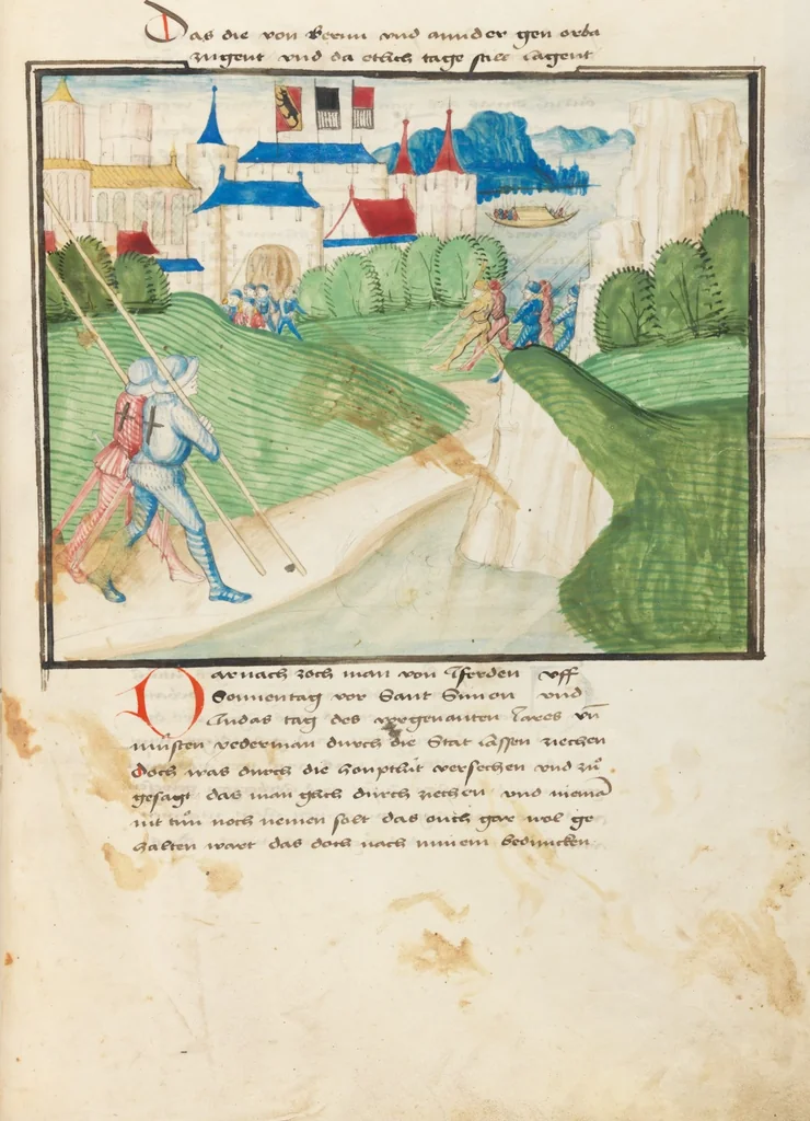 An illustration from Diebold Schilling, Amtliche Berner Chronik, vol. 3, 1478, leaf 515