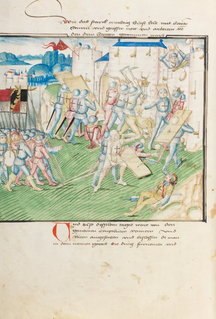 An illustration from Diebold Schilling, Amtliche Berner Chronik, vol. 3, 1478, leaf 518
