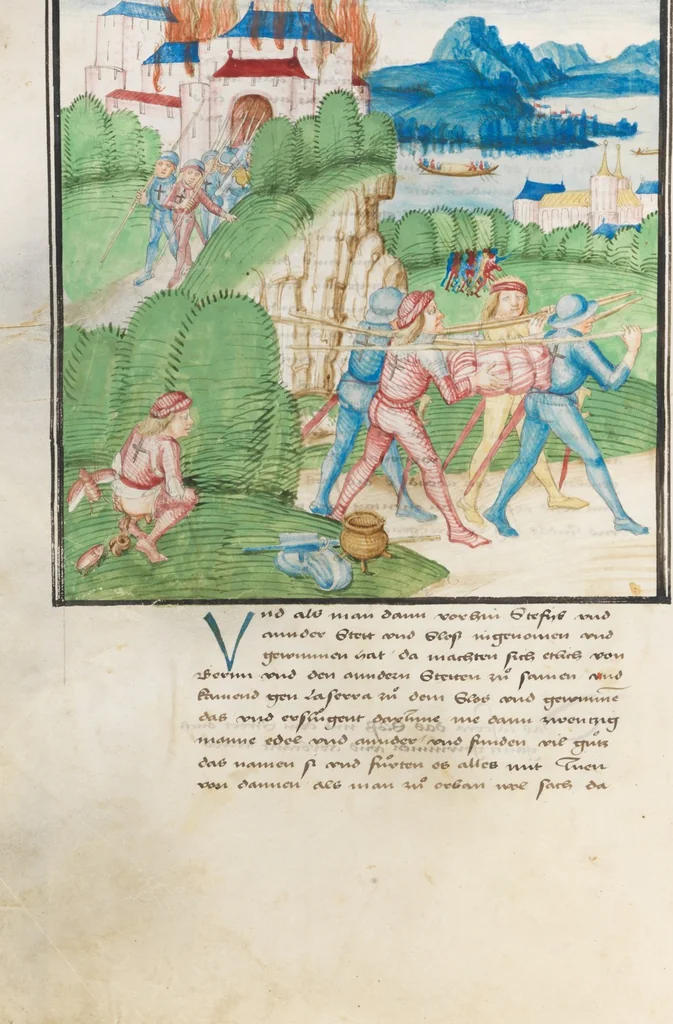 An illustration from Diebold Schilling, Amtliche Berner Chronik, vol. 3, 1478, leaf 528