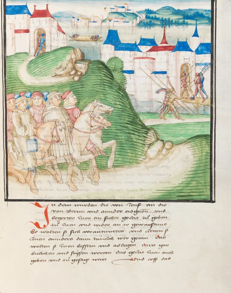 An illustration from Diebold Schilling, Amtliche Berner Chronik, vol. 3, 1478, leaf 539