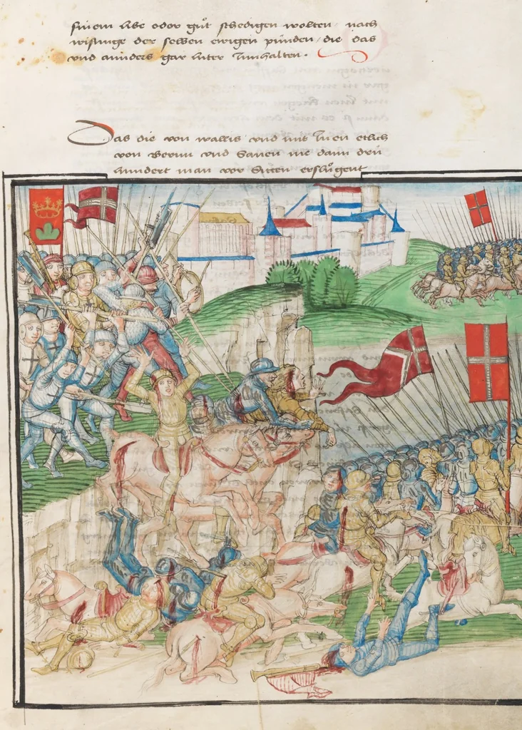 An illustration from Diebold Schilling, Amtliche Berner Chronik, vol. 3, 1478, leaf 561