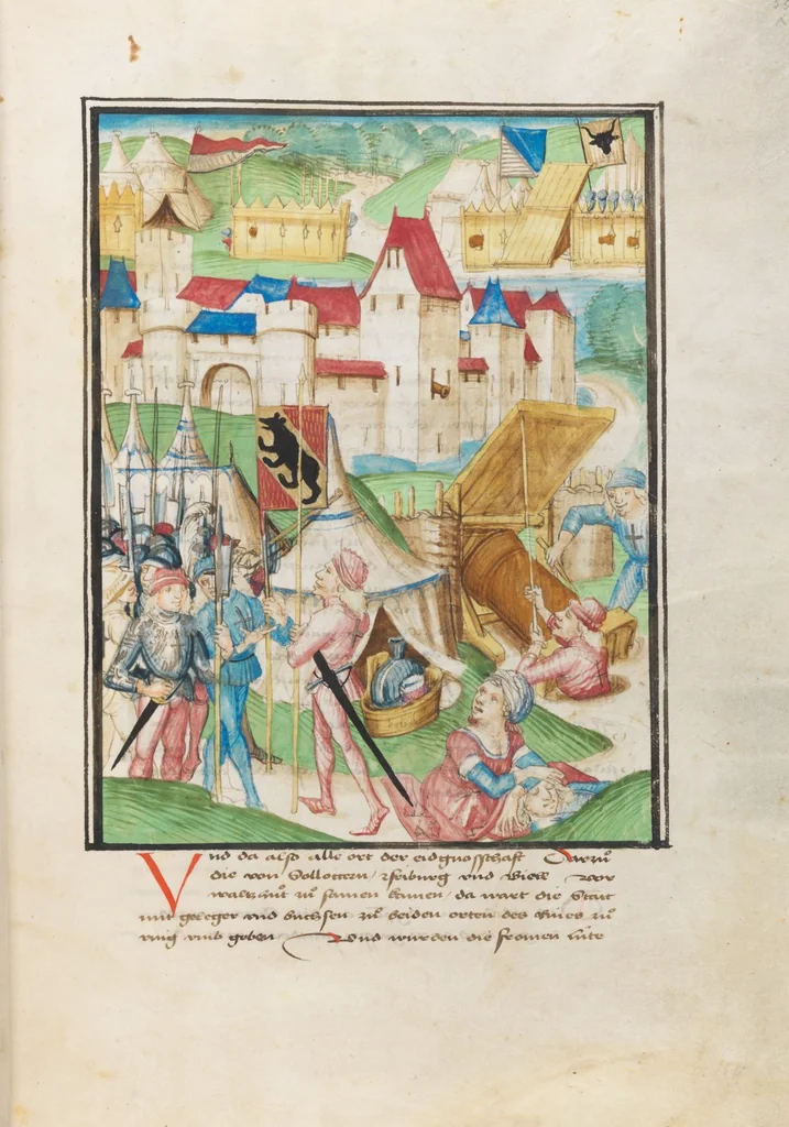 An illustration from Diebold Schilling, Amtliche Berner Chronik, vol. 3, 1478, leaf 59