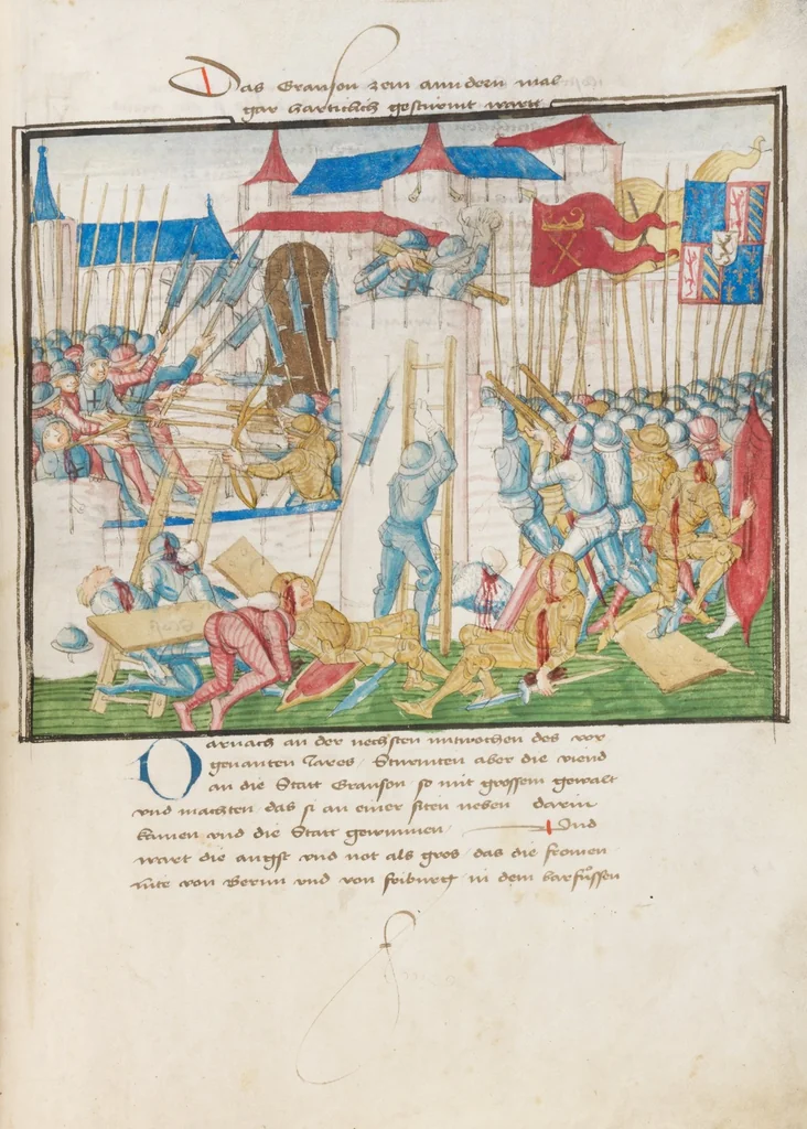 An illustration from Diebold Schilling, Amtliche Berner Chronik, vol. 3, 1478, leaf 611