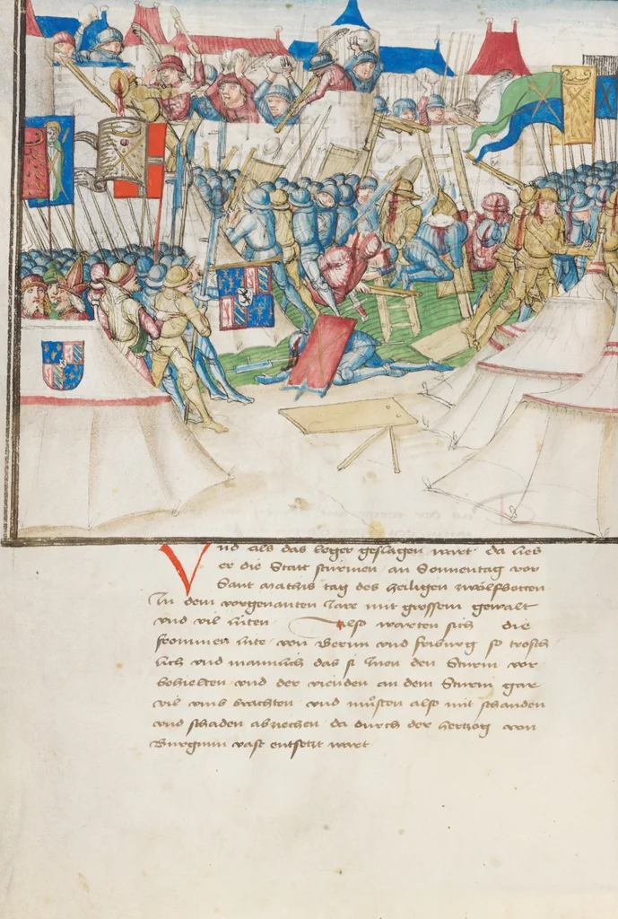 An illustration from Diebold Schilling, Amtliche Berner Chronik, vol. 3, 1478, leaf 612