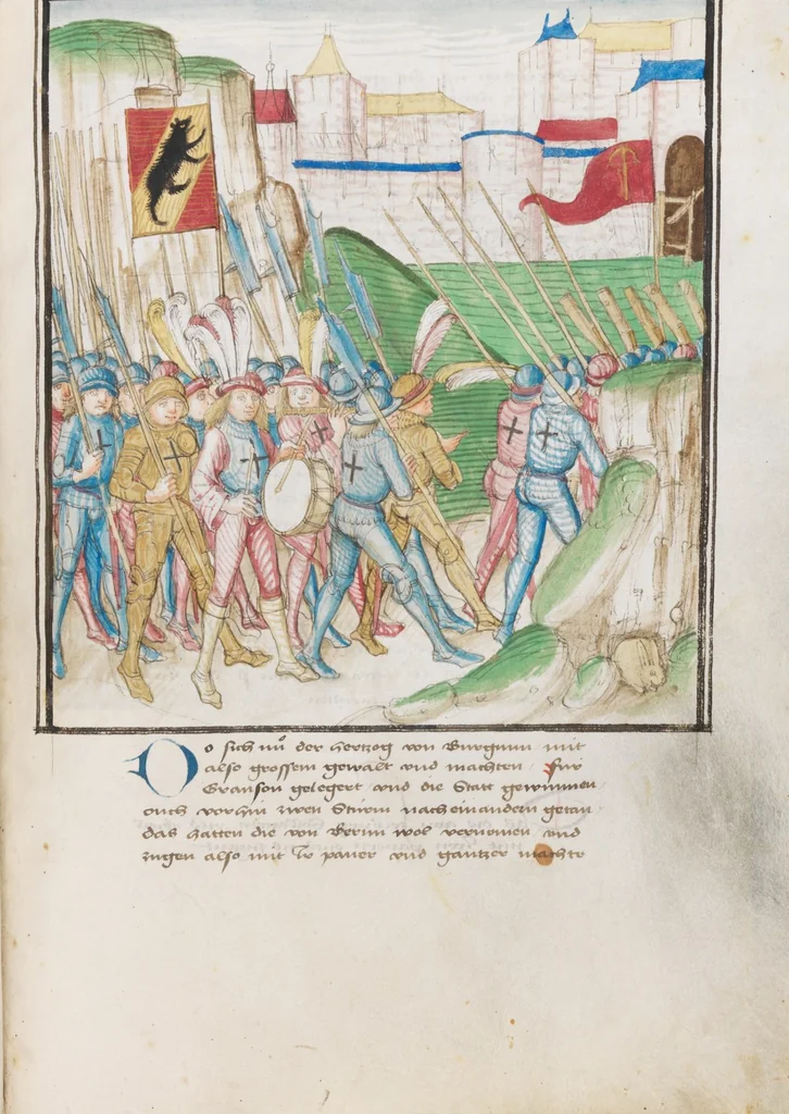 An illustration from Diebold Schilling, Amtliche Berner Chronik, vol. 3, 1478, leaf 615