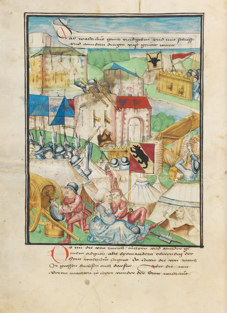 An illustration from Diebold Schilling, Amtliche Berner Chronik, vol. 3, 1478, leaf 62