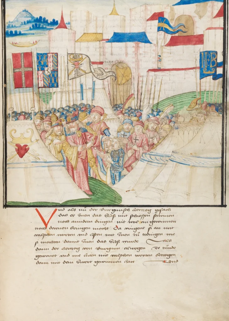 An illustration from Diebold Schilling, Amtliche Berner Chronik, vol. 3, 1478, leaf 633