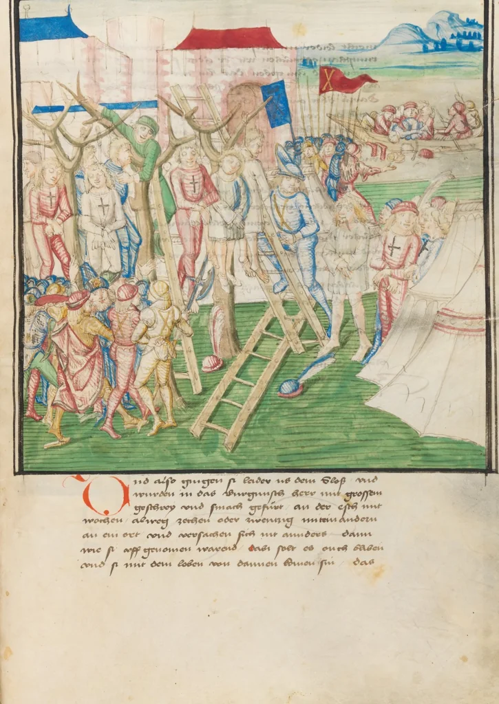 An illustration from Diebold Schilling, Amtliche Berner Chronik, vol. 3, 1478, leaf 637