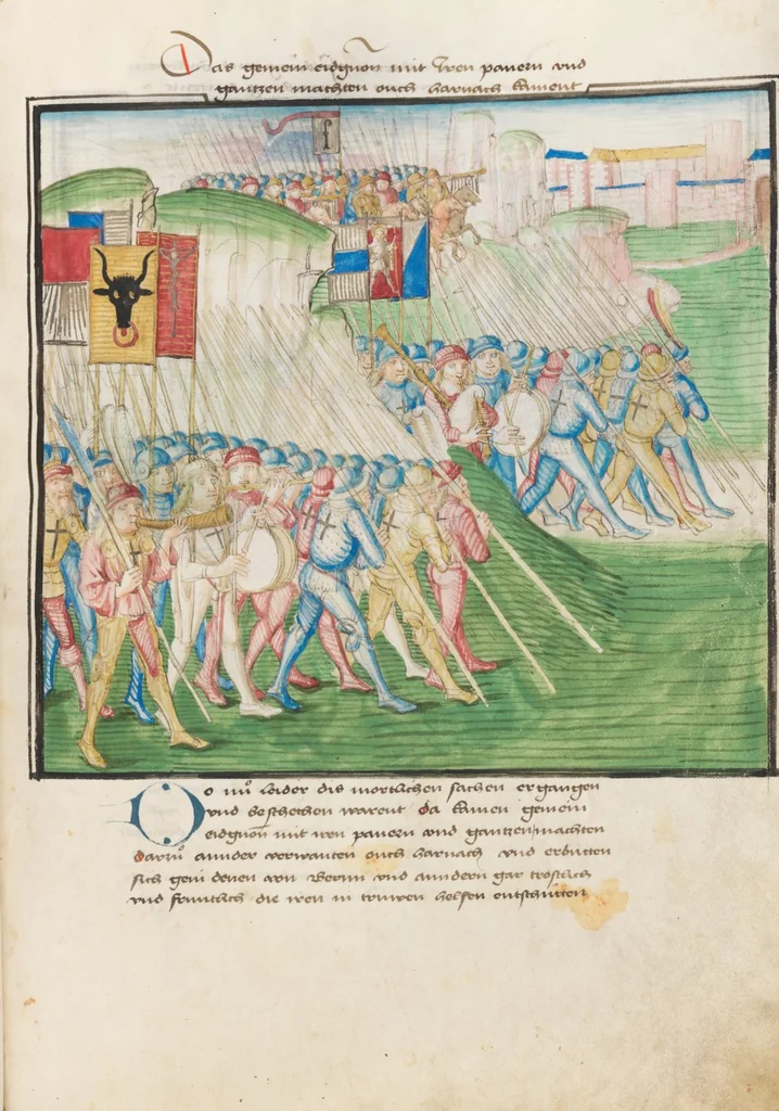 An illustration from Diebold Schilling, Amtliche Berner Chronik, vol. 3, 1478, leaf 639