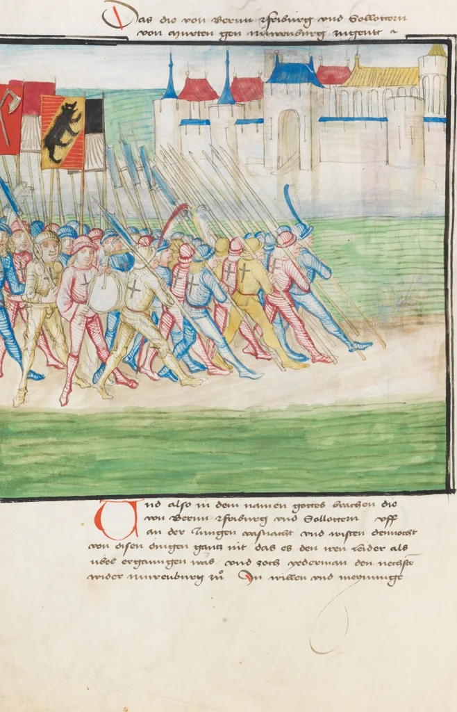 An illustration from Diebold Schilling, Amtliche Berner Chronik, vol. 3, 1478, leaf 640