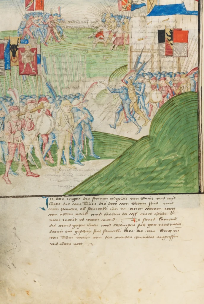 An illustration from Diebold Schilling, Amtliche Berner Chronik, vol. 3, 1478, leaf 646
