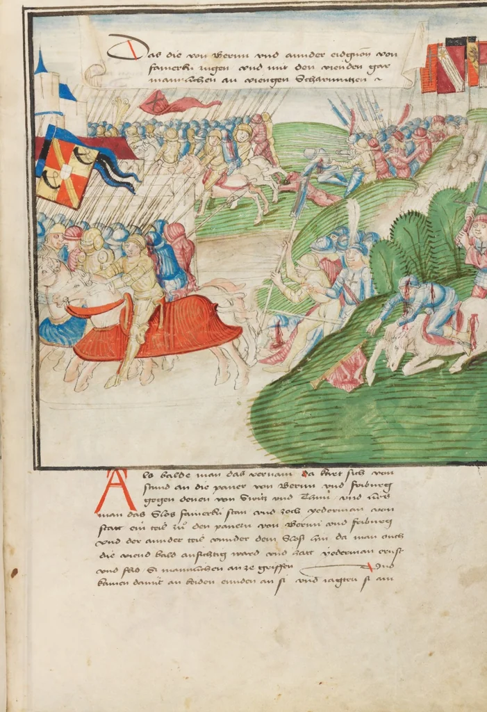 An illustration from Diebold Schilling, Amtliche Berner Chronik, vol. 3, 1478, leaf 647