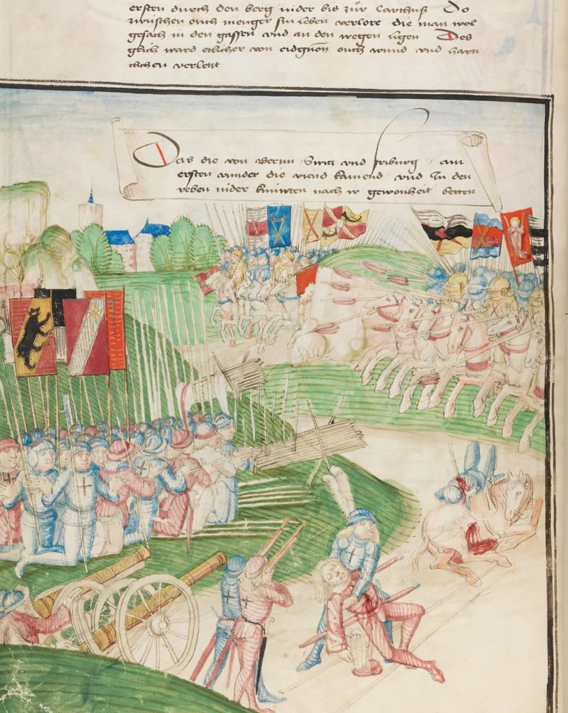 An illustration from Diebold Schilling, Amtliche Berner Chronik, vol. 3, 1478, leaf 648