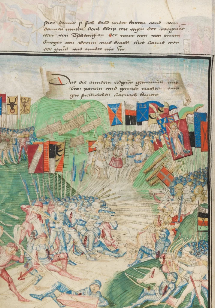 An illustration from Diebold Schilling, Amtliche Berner Chronik, vol. 3, 1478, leaf 652