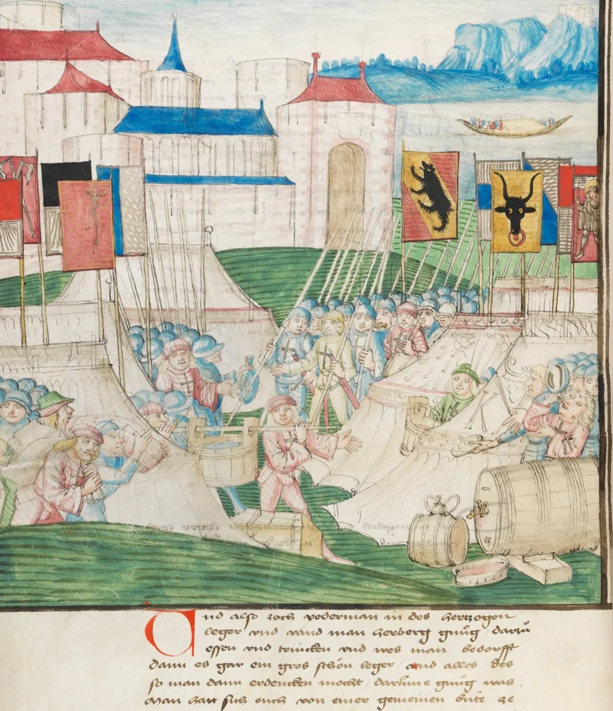 An illustration from Diebold Schilling, Amtliche Berner Chronik, vol. 3, 1478, leaf 658