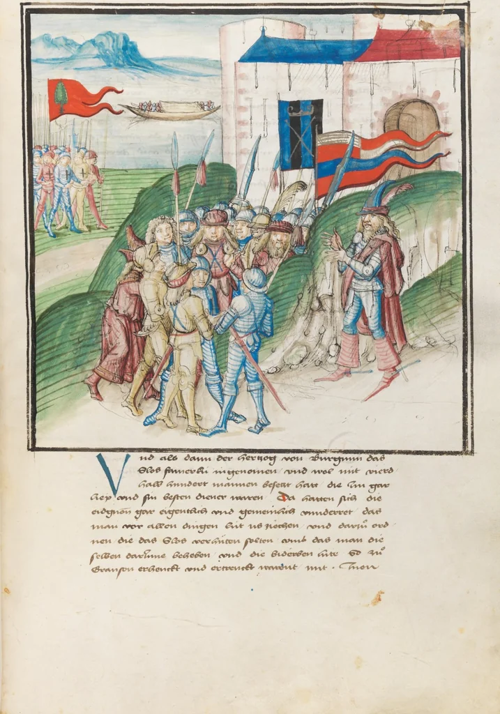 An illustration from Diebold Schilling, Amtliche Berner Chronik, vol. 3, 1478, leaf 663