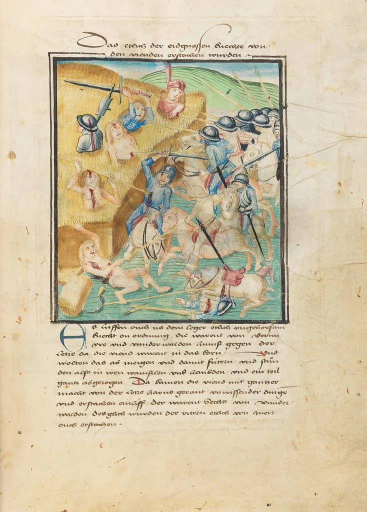 An illustration from Diebold Schilling, Amtliche Berner Chronik, vol. 3, 1478, leaf 67